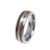 Andie Tungsten Wedding Band Hawaiian Koa Wood Inlay Comfort Fit - 6mm