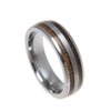 Andie Tungsten Wedding Band Hawaiian Koa Wood Inlay Comfort Fit - 6mm