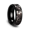 Black Digital Camo Tungsten Wedding Ring Beveled Polished Finish - 8mm