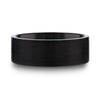 BOISE Brushed Finish Flat Black Titanium Men’s Wedding Band - 6mm & 8mm