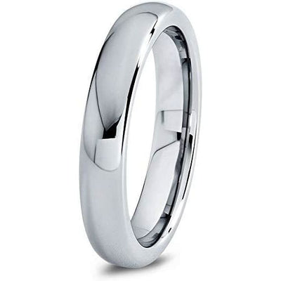 Classic Domed 4mm Highly Polished Women’s Tungsten Carbide Wedding Band