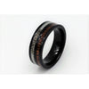 Exquisite Black Tungsten Wedding Band With Deer Antler and Hawaiian Koa Wood Inlay 8mm