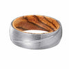 GRANT Domed Damascus Steel Wood Rings w/ Bocote Sleeve 8mm