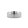 HERRIN Men’s Beveled Titanium Wedding Ring With Raised Center - 6mm & 8mm