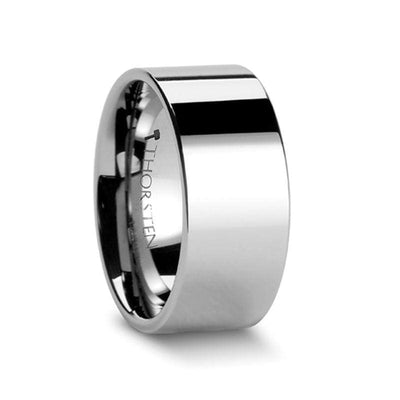 HOMER Men’s Pipe Cut Extra Wide Highly Polished Tungsten Carbide Ring- 10mm