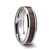 ICHIRU Black Tungsten Wedding Band Set With Walnut Wood Inlaid - 4mm - 12mm