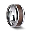 ICHIRU Black Tungsten Wedding Band Set With Walnut Wood Inlaid - 4mm - 12mm