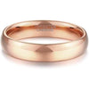 JODY Rose Gold Inlaid High Polish Domed Women’s Tungsten Wedding Band- 4mm