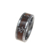 Mens Honu Turtle Tungsten Ring Hawaiian Koa Wood Band Genuine Inlay Comfort Fit - 8mm