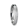 Oakley Tungsten Carbide Wedding Band Set With White Carbon Fiber - 4mm - 12mm