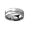 PERU Mountain Range Outdoors Ring Engraved Flat Tungsten - 4mm - 12mm