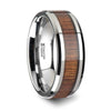 Xander Tungsten Carbide Wedding Band Set With Koa Wood Inlaid - 4mm - 12mm