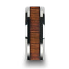 Xander Tungsten Carbide Wedding Band Set With Koa Wood Inlaid - 4mm - 12mm